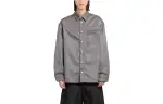 PRADA Shirts Men's Gray Lapel Moderate Other
