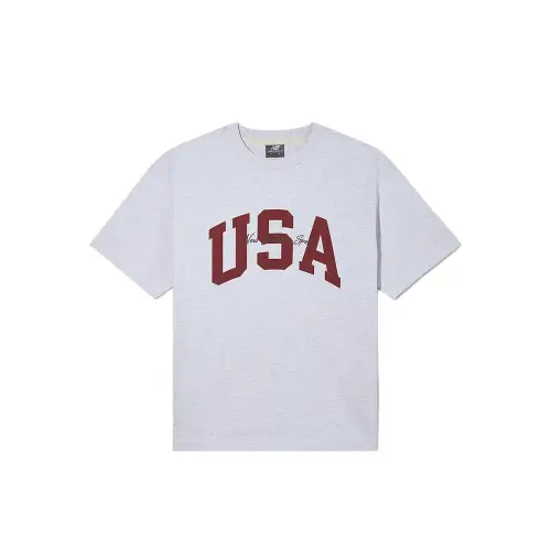 New Balance UNI USA T Shirt Unisex 16 Light Gray