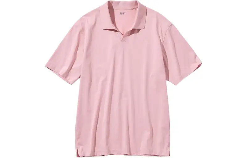 UNIQLO Polo Shirts Unisex Pink Moderate Other