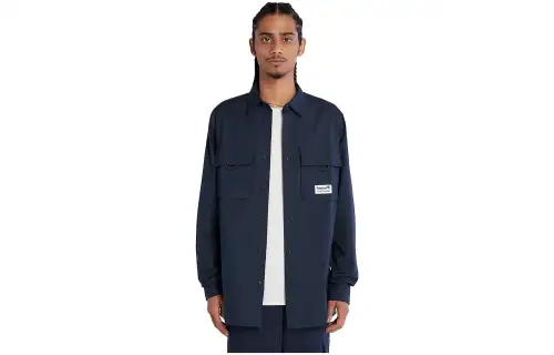 Timberland Shirts Men's Dark Blue Square Collar Moderate Other