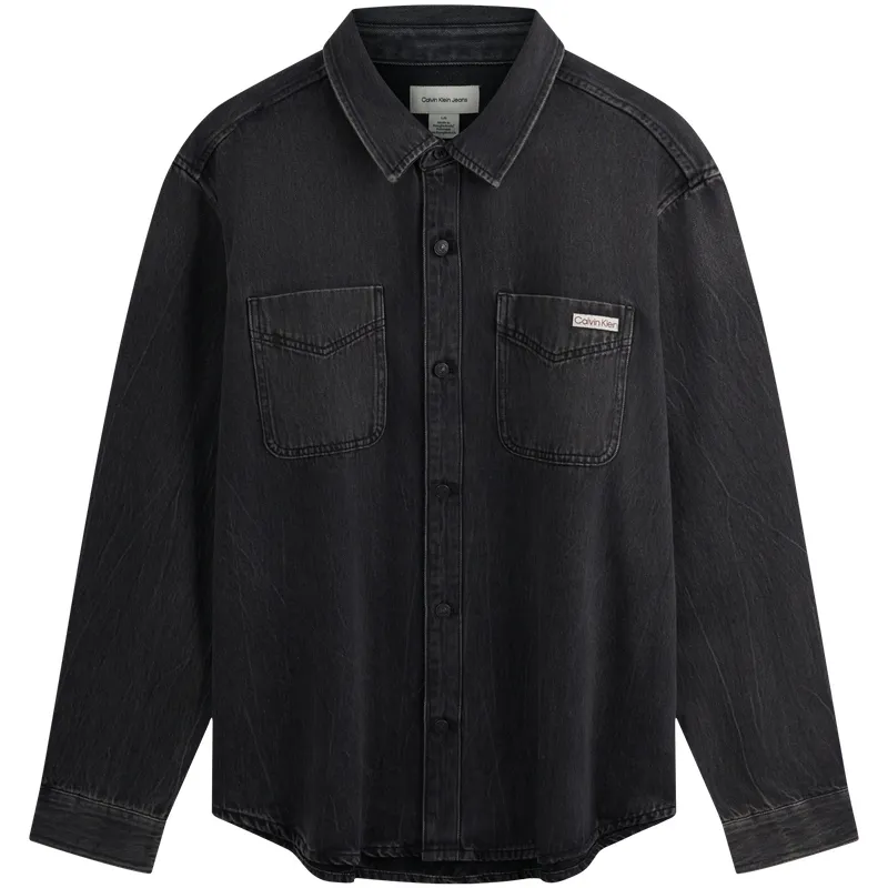 CALVIN KLEIN Shirt Men's Denim Black
