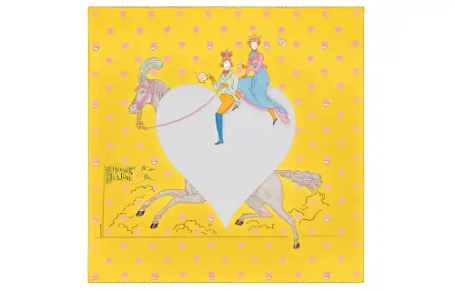 HERMES Tea Time Scarves Women's Yellow
