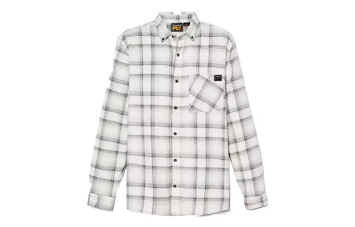 Timberland Shirts Men's Vintage White Pointed Collar Moderate Other