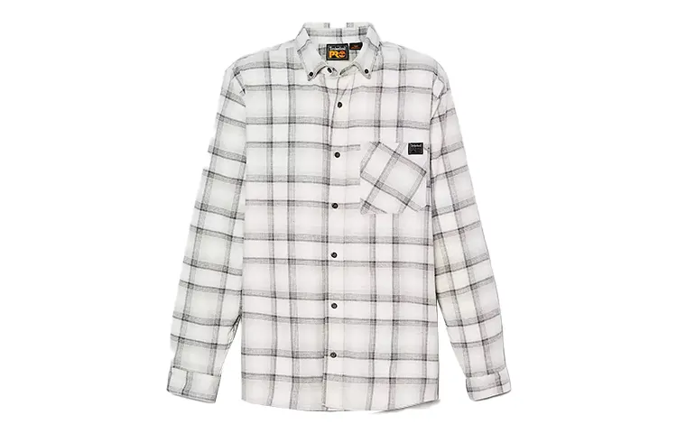 Timberland Shirts Men's Vintage White Pointed Collar Moderate Other