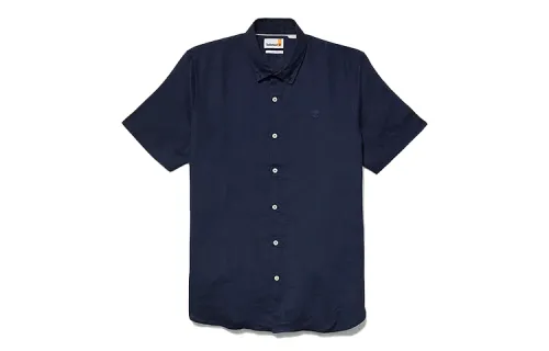 Timberland Shirts Men's Dark Blue Square Collar Moderate Other