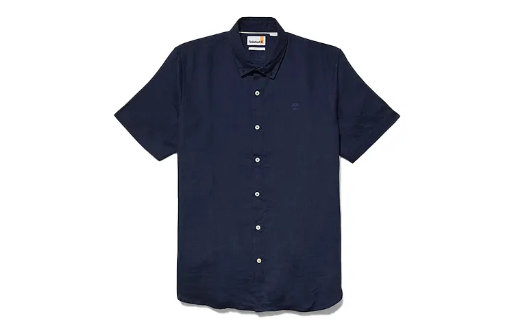 Timberland Shirts Men's Dark Blue Square Collar Moderate Other
