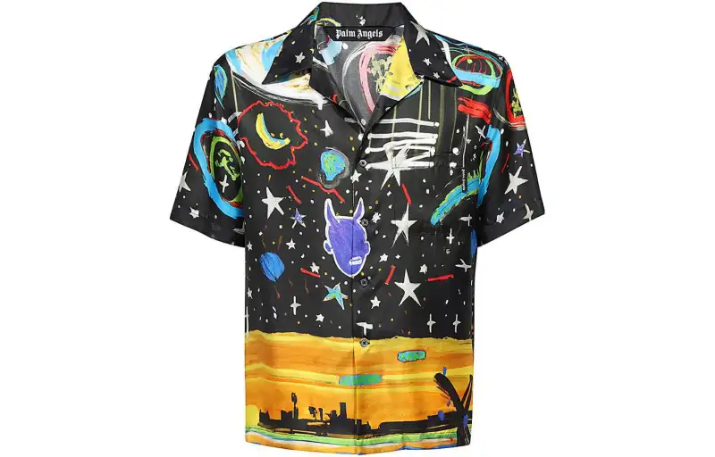 Palm Angels Starry Night bowling shirt