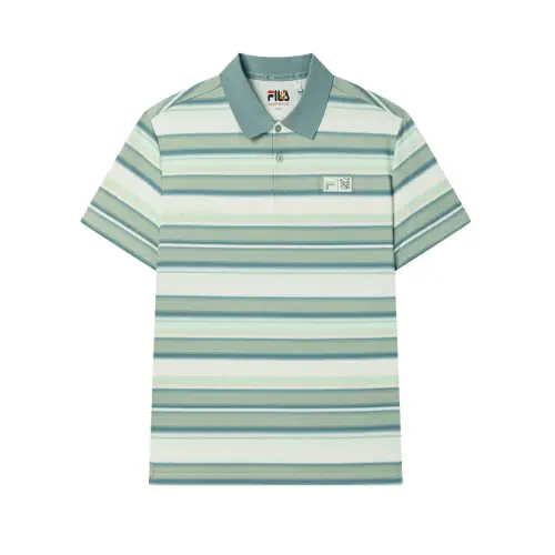 FILA x MAISON KITSUNE ORIGINALE Polo Shirt Men's Lotus Leaf Green