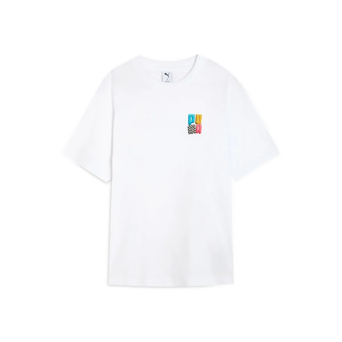 PUMA T-Shirts Men's White Crew Neck Moderate