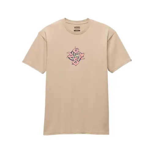 Vans T Shirts Men's Brown Crew Neck Moderate Straight Fit