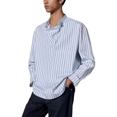HERMES Shirts Men's Mist Lapel Moderate Other