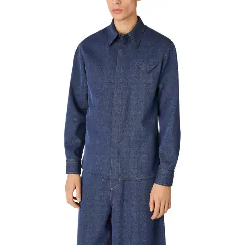 Bottega Veneta Long Sleeved Denim Shirt