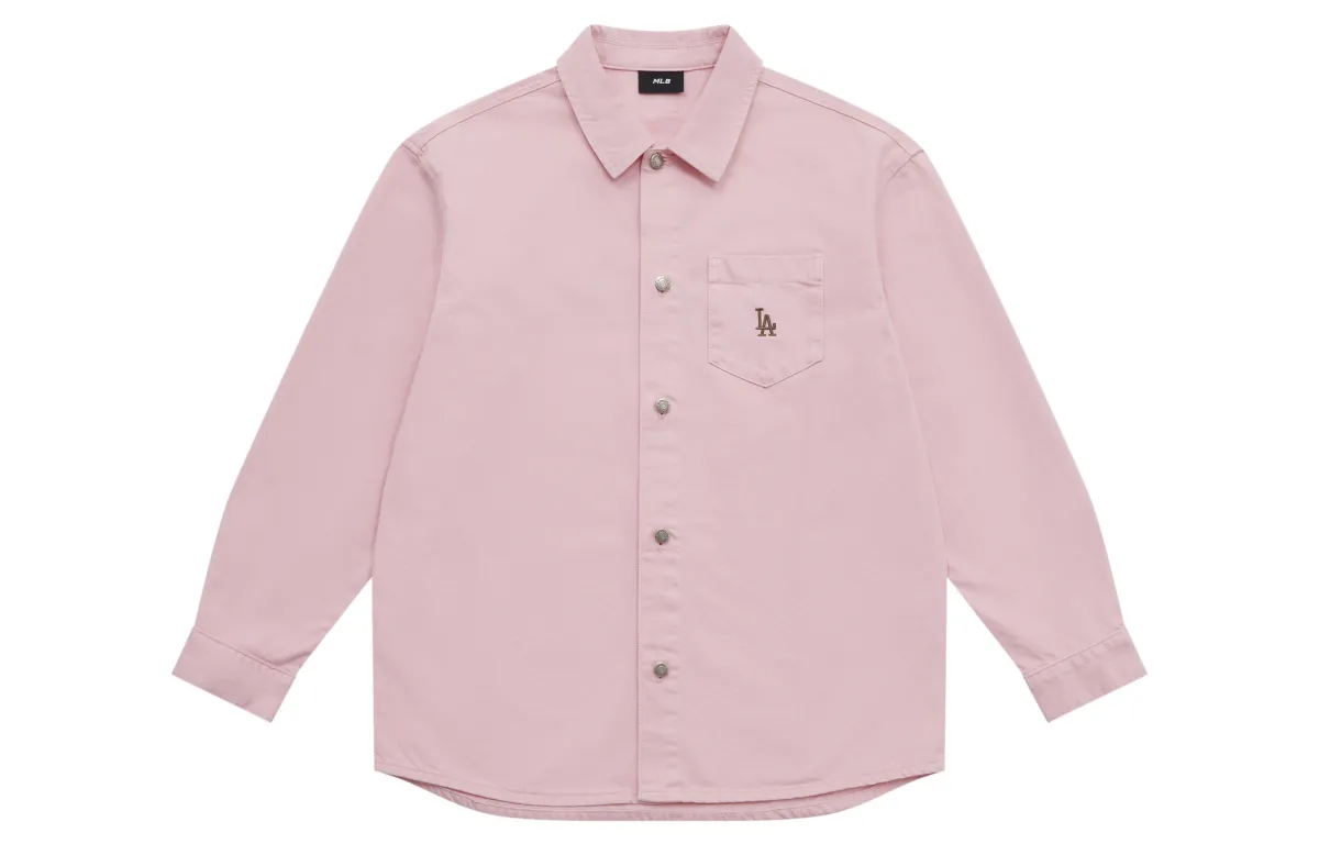 MLB Preppy Style Collection Los Angeles Dodgers SS25 Shirt Unisex Pink
