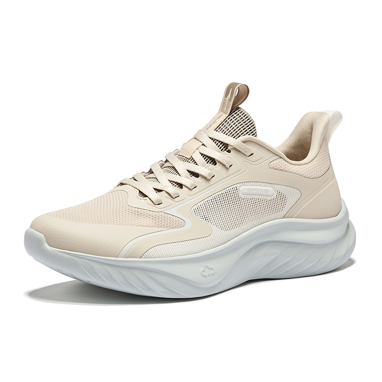 Erke Lingfeng Fabric Cushioning Breathable Cushioning Breathable Low top City Commuting Running Shoes Men’s Brown