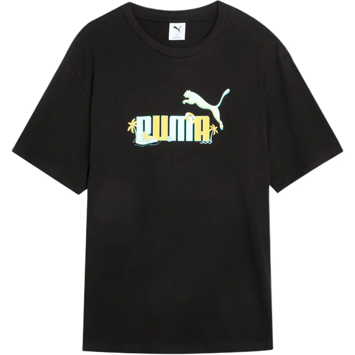 PUMA Graphic T Shirt Unisex Black 01