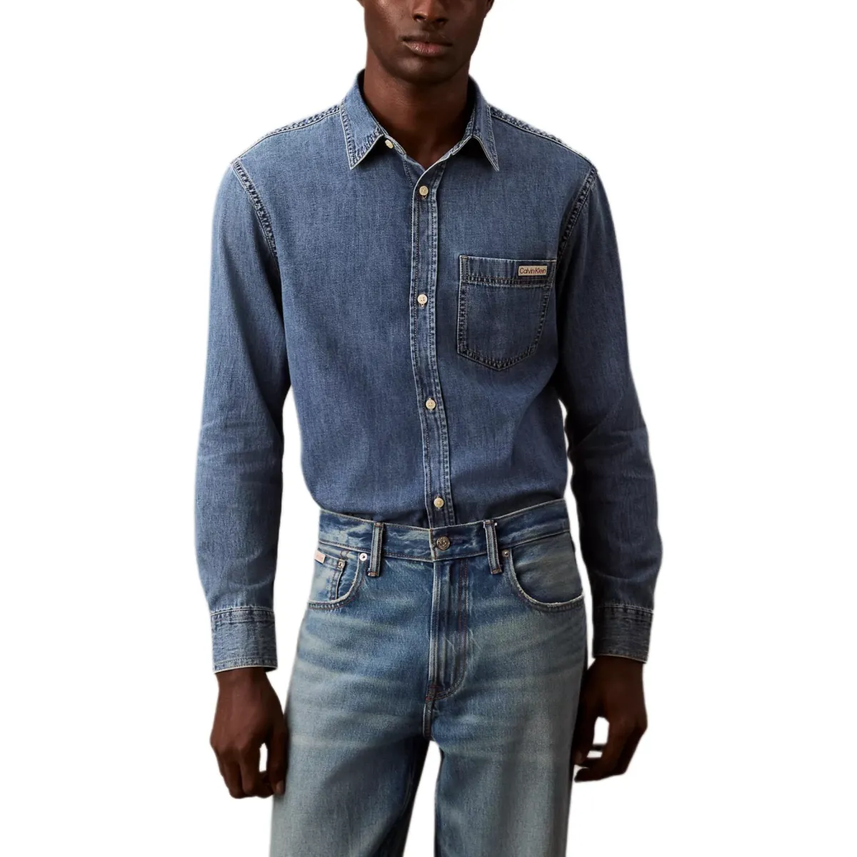 CALVIN KLEIN Shirt Men's Vintage Indigo