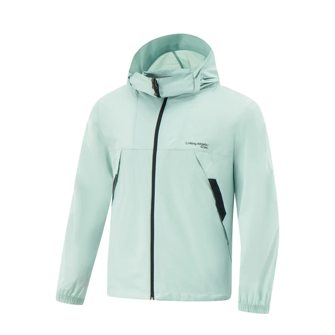 Li Ning Breathable UV Protection Sun Protection Clothing Unisex Mystic Gray Green