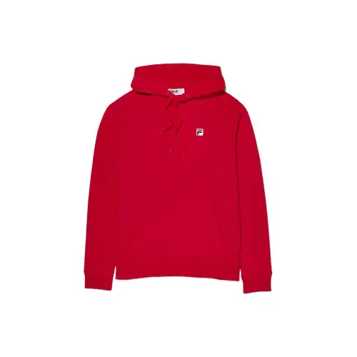 FILA Sweatshirts Men's Red 600 Hooded Moderate Regular