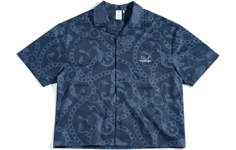 PUMA X Phantaci Collaboration Collection Shirt Unisex Tweed Blue