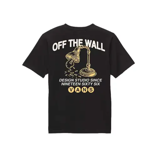Vans T Shirts Men's Black Crew Neck Moderate Straight Fit
