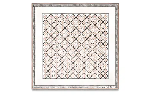LOUIS VUITTON MONOGRAM FLOWER TILE Scarves Women's Ecru