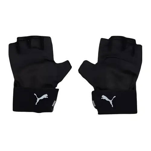 PUMA Polyester, Elastane, Elastodiene, Polyamide Sports Gloves Unisex Black