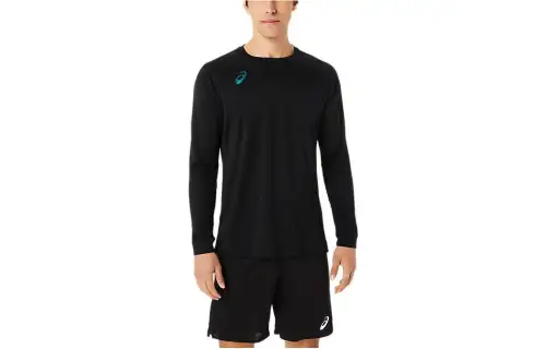 ASICS Sweatshirts Men's Black Crew Neck Moderate Other