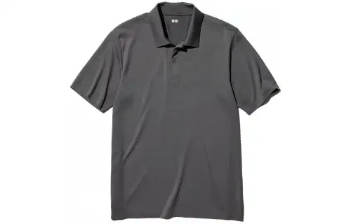 UNIQLO Polo Shirt Unisex Asphalt Gray