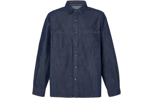 Timberland Shirts Men's Indigo Lapel Moderate Denim