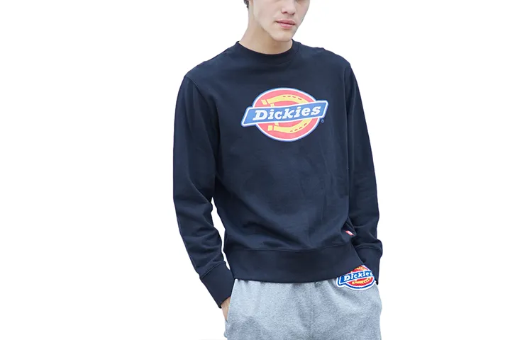 Dickies Sweatshirts Men's Black Crew Neck Moderate Other