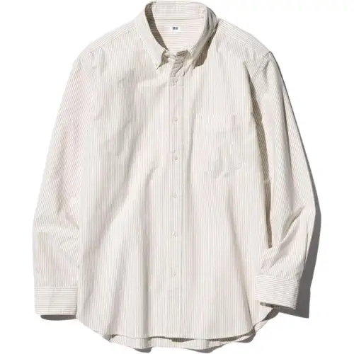 UNIQLO Shirts Men's Dark Beige Lapel Moderate Other