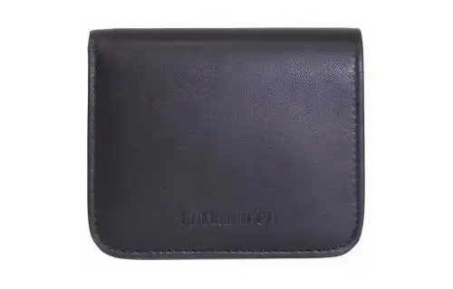 Balenciaga Leather Wallet Men's Black