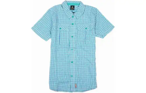 Jordan Shirts Men's Blue Lapel Moderate Shirt