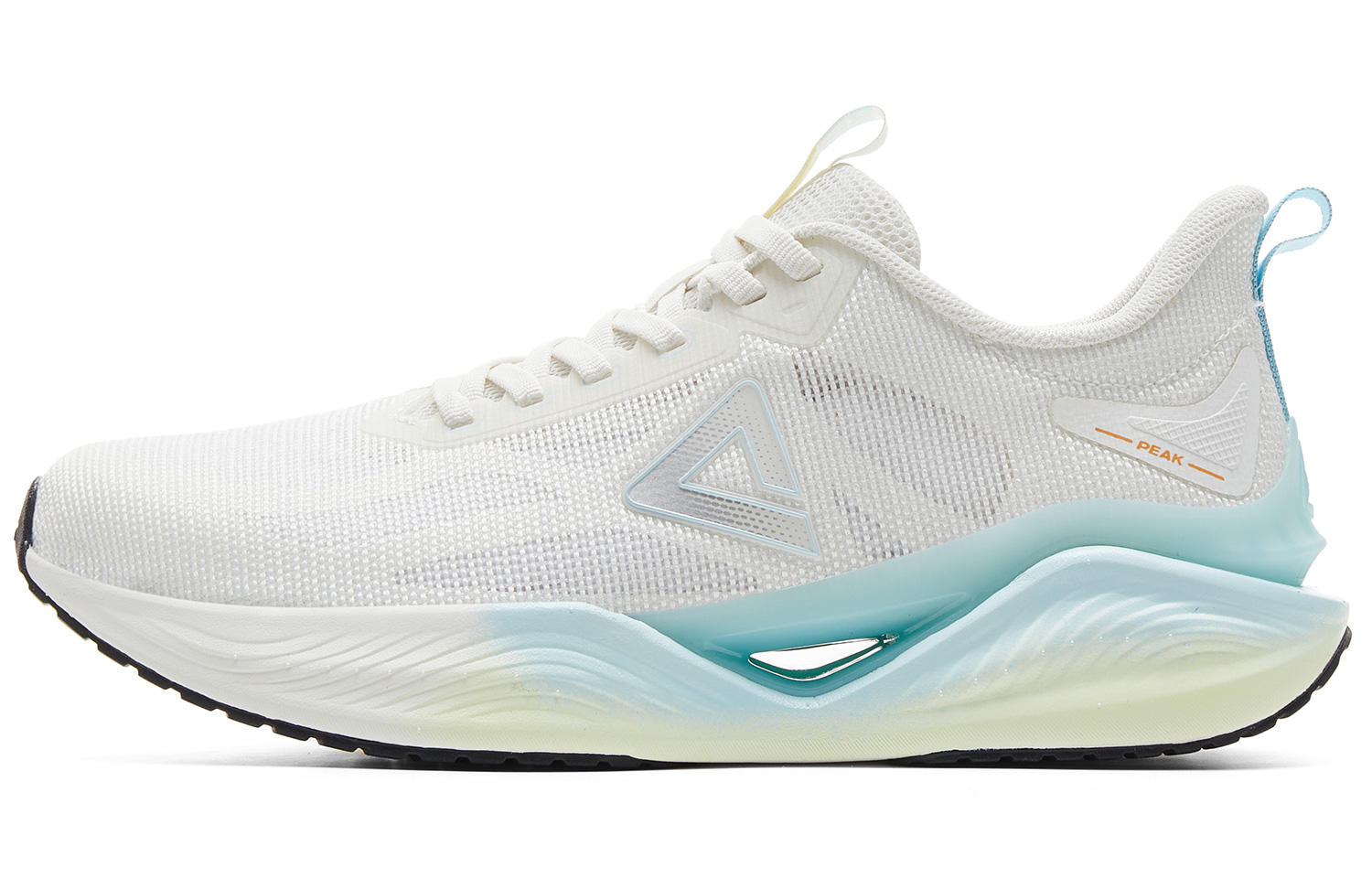 PEAK Lightweight Rebound Anti Rollover Low top Running Shoes Women’s Milk White Blue