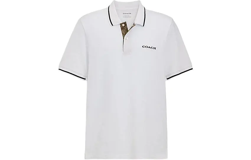 COACH SS24 Polo Shirt Men's White