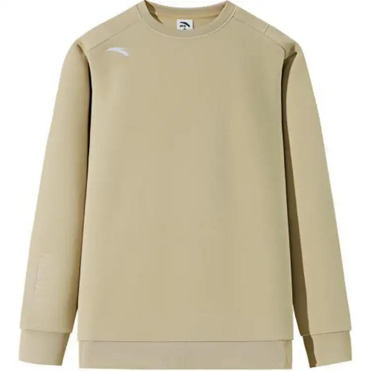 Anta Variety Training Collection Sweatshirt Men's Plain Khaki
