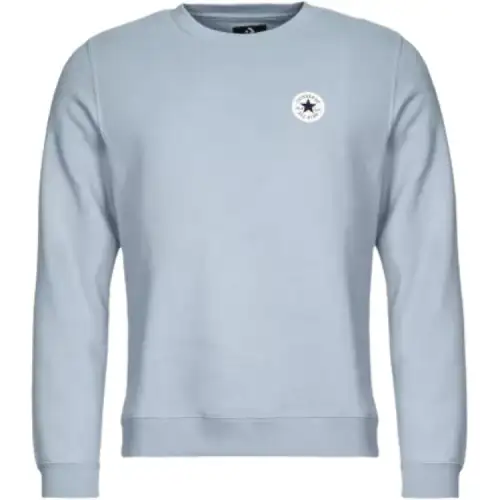 Converse Sweatshirts Men's Blue Crew Neck Moderate