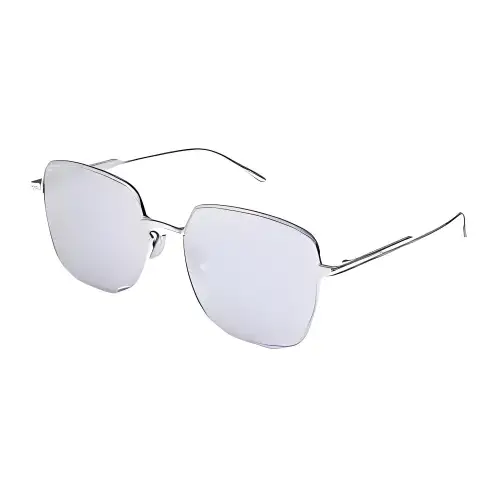 Bottega Veneta Square Sunglasses Unisex Silver