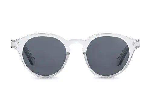 LOUIS VUITTON Signature Plate Frame Irregular Shape Sunglasses Men's Silver