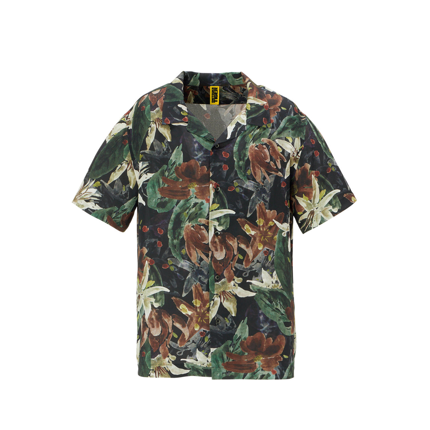 Мужская рубашка Onitsuka Tiger PRINTED SHIRT (коричневая)