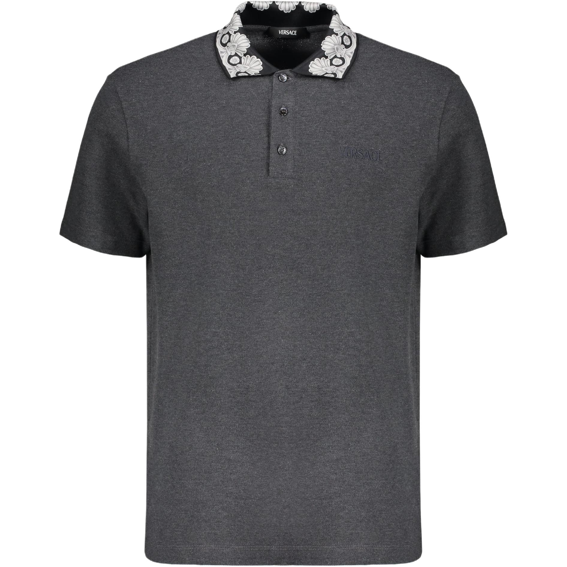 Мужская футболка Versace Polo (серая)