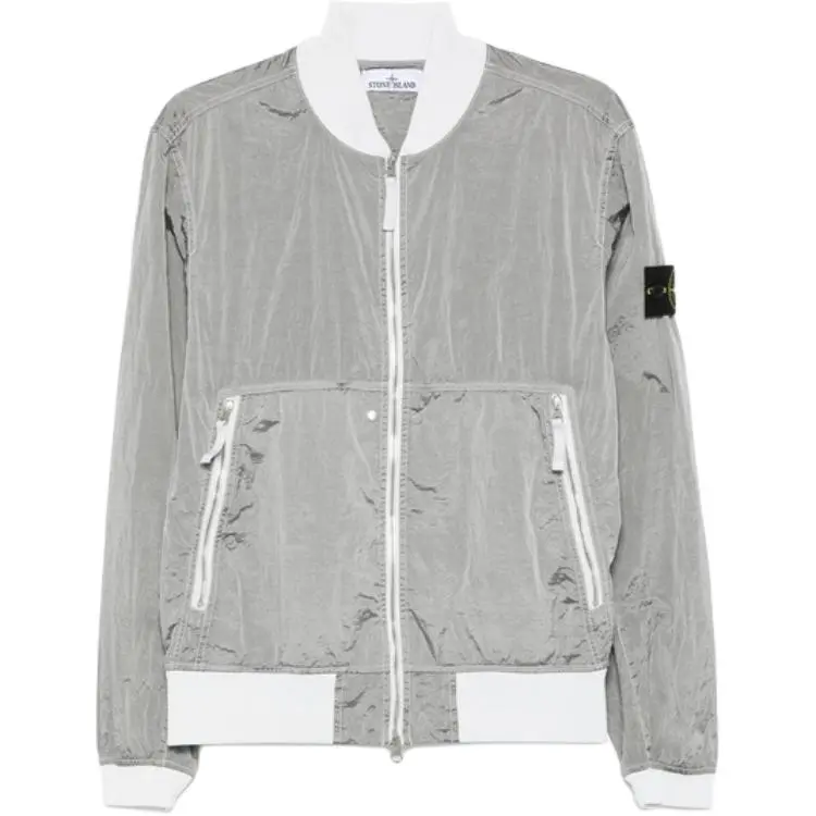 STONE ISLAND Logo Patch Zipped Jacket