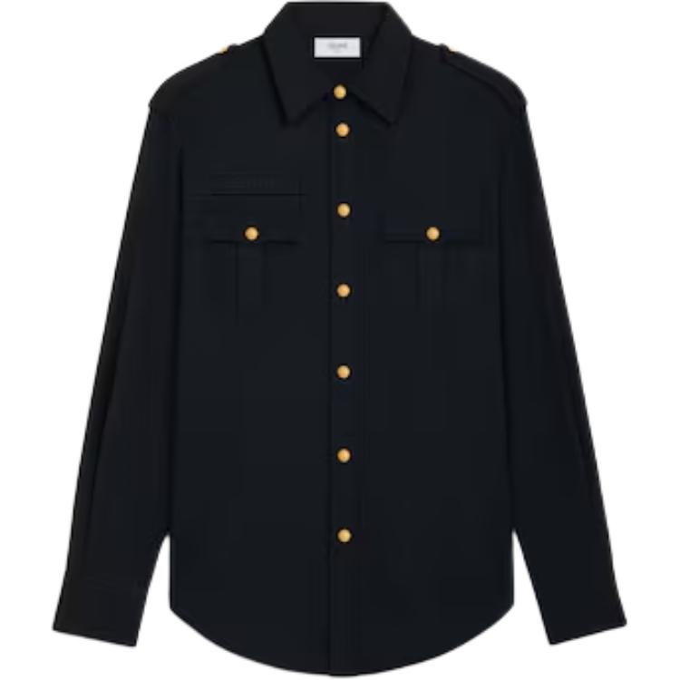 CELINE Military Collared Button Up Shirt