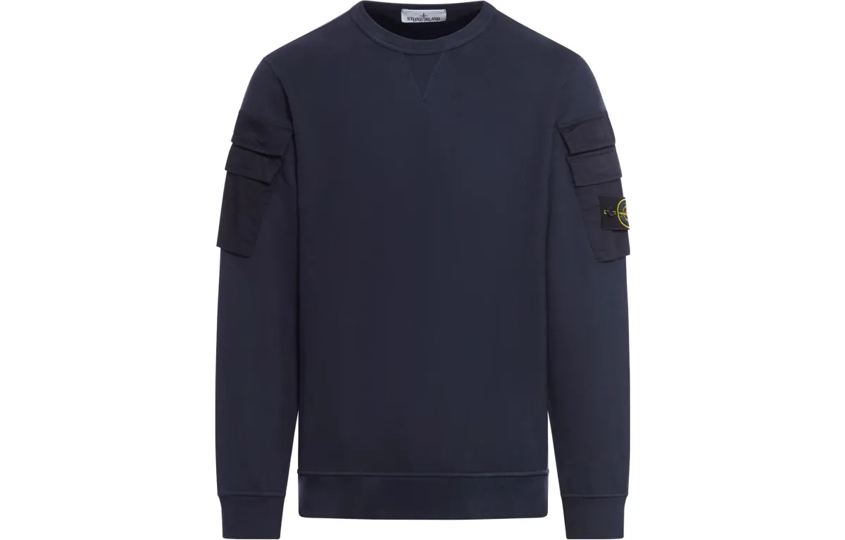 STONE ISLAND Compass Patch Crewneck Sweatshirt