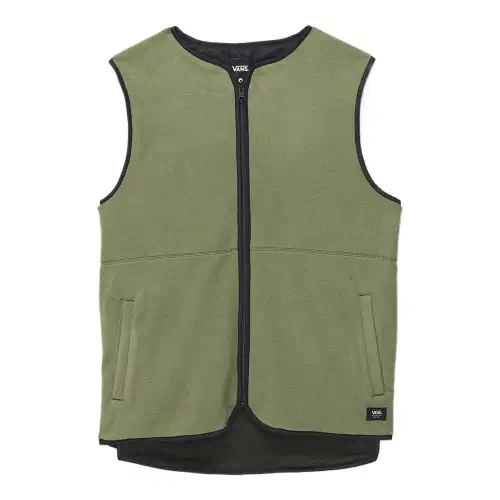Vans Vests Men's Olive Green Crew Neck Moderate Other