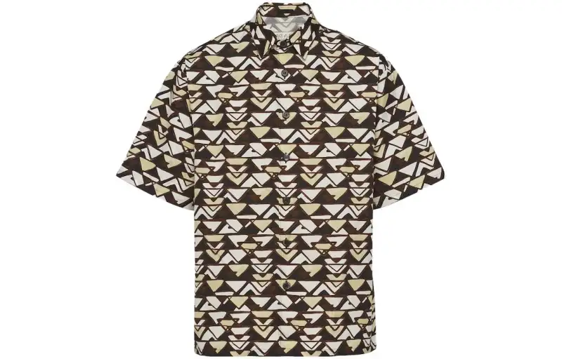 PRADA Shirts Men's Multicolor Lapel Moderate Other