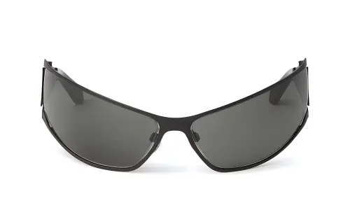 OFF WHITE Acetate Irregular Shape Sunglasses Unisex Black