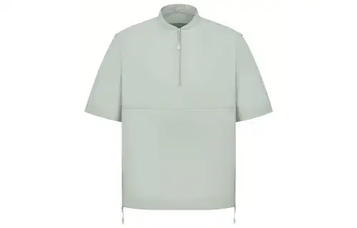 DIOR Shirts Men's Sea Green Stand Collar Moderate Other