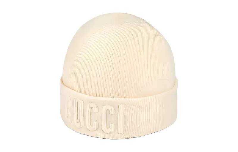 GUCCI Wool Beanies Unisex Beige