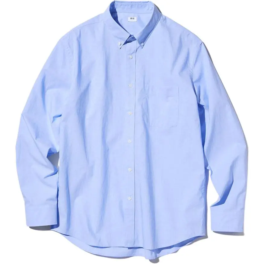 UNIQLO Shirts Unisex Lake Blue Lapel Moderate Other